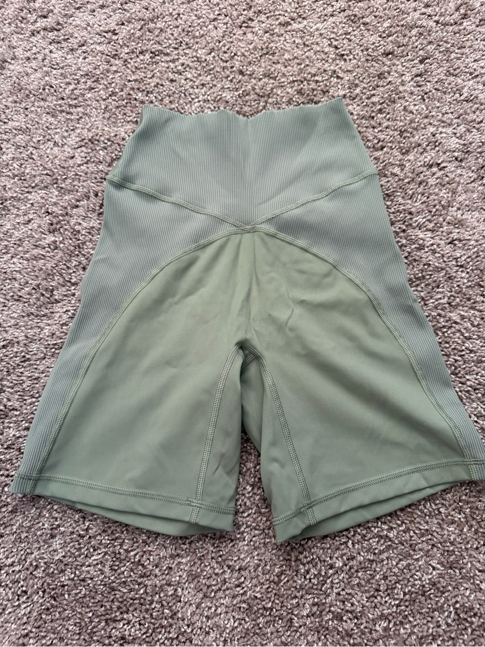 Aerie Sage Green 7 in Biker Shorts